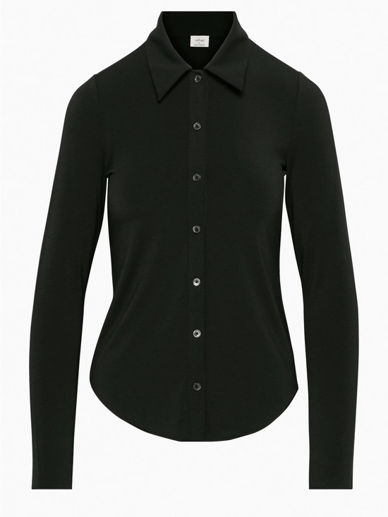 Aritzia Tops - Aritzia POSE Black Long-Sleeve Button-Up Shirt